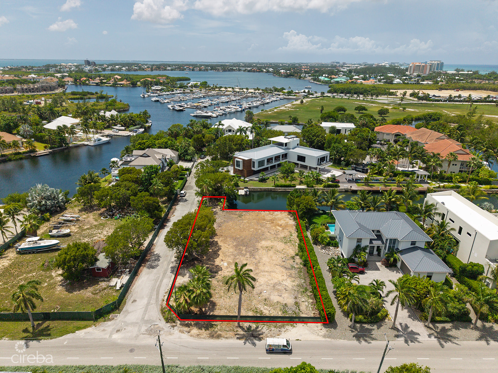 RARE CORNER WATERFRONT PARCEL IN THE YACHT CLUB