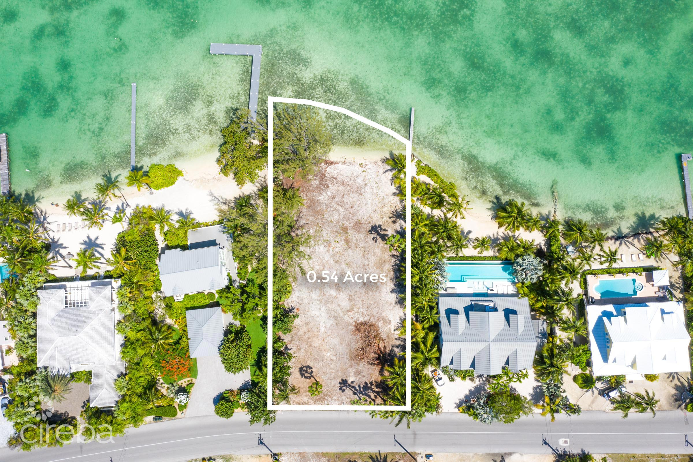Water cay road 0.54 acres, oceanfront land