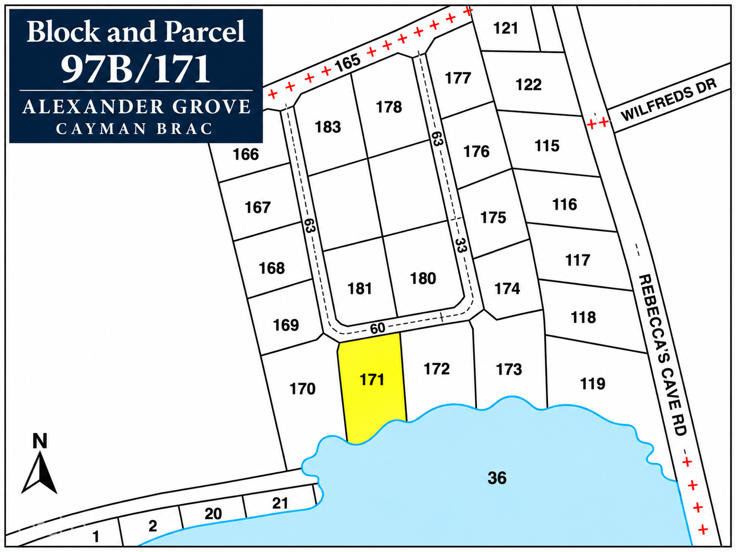 ALEXANDER GROVE SUBDIVISION - CAYMAN BRAC - POND LOT 2 2