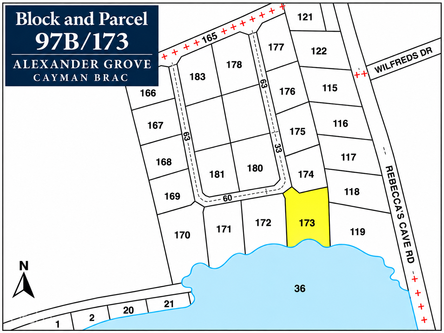 ALEXANDER GROVE SUBDIVISION - CAYMAN BRAC - POND LOT 4 2